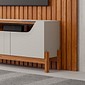 Rack com Painel 2.3 Ripado para TV 75 Polegadas 100% MDF Permóbili Moema Off White/Cinamomo Rack com Painel 2.3 Ripado para TV 75 Polegadas 100% MDF Permóbili Moema Off White/Cinamomo