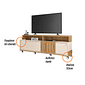 Rack para Sala TV 70 Polegadas HB Móveis Graci 1.8 Frejó/Off White Rack para Sala TV 70 Polegadas HB Móveis Graci 1.8 Frejó/Off White