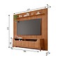 Rack com Painel 2.3 Ripado para TV 75 Polegadas 100% MDF Permóbili Moema Cinamomo