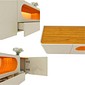 Rack Nobre 210 RK LD Pés Vidro TV 85 Polegadas Off White Gelius