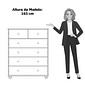 Cômoda para Quarto 6 Gavetas Albatroz Vittoria Cinamomo/Off White