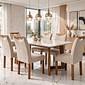 Mesa Dubai 170×90 Com 6 Cadeiras Nevada Off/Cinamomo Cel Móveis