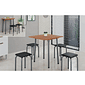 Conjunto Mesa Dobrável Soma Luana 68×68 cm com 4 Banquetas - Preto Prata / Cinamomo Conjunto Mesa Dobrável Soma Luana 68×68 cm com 4 Banquetas - Preto Prata / Cinamomo