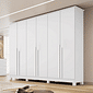 Guarda-Roupa Casal 100% MDF 6 Portas Bianchi, Bianca, Branco Guarda-Roupa Casal 100% MDF 6 Portas Bianchi, Bianca, Branco