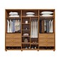 Guarda-roupa Casal 6 Portas 6 Gavetas Versati 242cm Bom Pastor - Nogal