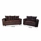 Conjunto de Sofá 3 e 2 Lugares Malu Estofados Ilhéus - Marrom Conjunto de Sofá 3 e 2 Lugares Malu Estofados Ilhéus - Marrom