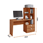 Escrivaninha/Mesa de Computador 2 Gavetas com Prateleiras Permobili Elisa Cinamomo Escrivaninha/Mesa de Computador 2 Gavetas com Prateleiras Permobili Elisa Cinamomo