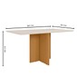 Mesa Helo Nova 160x90 com Vidro 6 Cadeiras Freijo Off White - Poliman