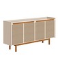 Buffet Dune 4 Portas 1.6 com 1 Gaveta, Off White/Nature - Imcal Buffet Dune 4 Portas 1.6 com 1 Gaveta, Off White/Nature - Imcal