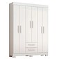 Guarda-Roupa Solteiro 6 Portas 2 Gavetas NT 6015 Notável - Branco/Rosa Flex Guarda-Roupa Solteiro 6 Portas 2 Gavetas NT 6015 Notável - Branco/Rosa Flex
