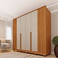 Guarda-Roupa Casal 6 Portas com 4 Gavetas Tcil Guarani – Cinamomo/Off White Guarda-Roupa Casal 6 Portas com 4 Gavetas Tcil Guarani – Cinamomo/Off White
