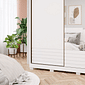 Guarda-Roupa Casal Com Espelho 2 Portas de Correr em MDF Panan Móveis Luana Branco Guarda-Roupa Casal Com Espelho 2 Portas de Correr em MDF Panan Móveis Luana Branco
