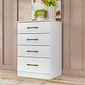 Cômoda para Quarto Com 4 Gavetas Moval MS913 Branco Cômoda para Quarto Com 4 Gavetas Moval MS913 Branco