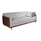 Sofá-cama Palácius 3 Lugares 205cm Bom Pastor Estofados - Linho Cinza