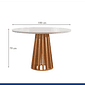 Mesa de Jantar Berlim Redonda com 4 Cadeiras - Cel Móveis Cinamomo/Off White/Cinza Mesa de Jantar Berlim Redonda com 4 Cadeiras - Cel Móveis Cinamomo/Off White/Cinza