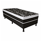 Cama Box Solteiro Conjugada 88x188x62 Malu Charm Preto
