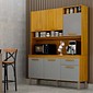 Kit Cozinha Noor 1,45m 6 portas 1 gaveta Cinamomo/Cinza Kit Cozinha Noor 1,45m 6 portas 1 gaveta Cinamomo/Cinza