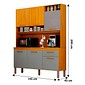 Kit Cozinha Noor 1,45m 6 portas 1 gaveta Cinamomo/Cinza Kit Cozinha Noor 1,45m 6 portas 1 gaveta Cinamomo/Cinza
