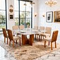 Mesa de Jantar Grécia com 8 Cadeiras Versati Tampo 135x135cm Bom Pastor - Vidro