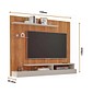 Painel para TV 50 Polegadas 2 Prateleiras Permobili Valencia Cinamomo/Off White Painel para TV 50 Polegadas 2 Prateleiras Permobili Valencia Cinamomo/Off White