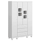 Guarda-Roupa Infantil 4 Portas em MDF Moveis Peroba Uli Branco Guarda-Roupa Infantil 4 Portas em MDF Moveis Peroba Uli Branco