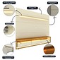 Painel Royal 220 Com Rack Requinte 212 LED Rodízios Off White Naturale Gelius