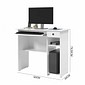 Escrivaninha/Mesa de Computador 1 Gaveta EJ Móveis Viena Branco Escrivaninha/Mesa de Computador 1 Gaveta EJ Móveis Viena Branco
