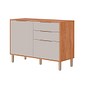 Balcão Esplendida 120 2 Portas 2 Gavetas 100% MDF MGM Móveis - Cinamomo/Off White