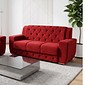Conjunto de Sofá 2 e 3 Lugares Chile Encosto Capitonê Malu Estofados - Vermelho Conjunto de Sofá 2 e 3 Lugares Chile Encosto Capitonê Malu Estofados - Vermelho