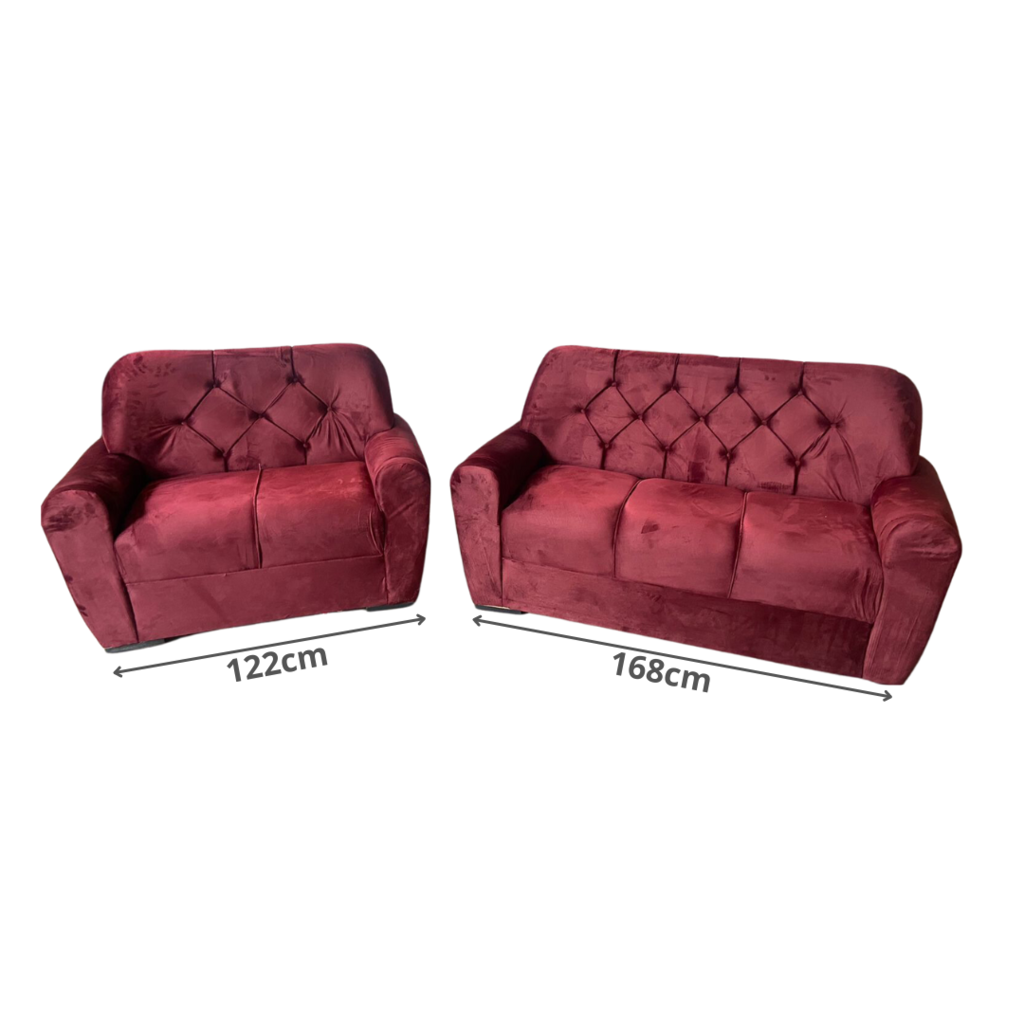 Sofá 3 e 2 Lugares Isis Vinho Malu Estofados Sofá 3 e 2 Lugares Isis Vinho Malu Estofados