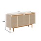 Buffet Dune 4 Portas 1.6 com 1 Gaveta, Off White/Nature - Imcal Buffet Dune 4 Portas 1.6 com 1 Gaveta, Off White/Nature - Imcal