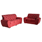Sofá 3 e 2 Lugares Stilo Vermelho - Malu Estofados