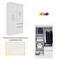Guarda-Roupa Solteiro 4 Portas 2 Gavetas Oregon Branco - Tcil Móveis  Guarda-Roupa Solteiro 4 Portas 2 Gavetas Oregon Branco - Tcil Móveis