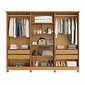 Guarda-Roupa Casal Com Espelho Em MDF 6 Portas Bianchi Nina Nature Guarda-Roupa Casal Com Espelho Em MDF 6 Portas Bianchi Nina Nature