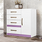 Cômoda para Quarto Com 4 Gavetas 1 Porta Moval Vênus Flex Branco/Rosa/Lilás Cômoda para Quarto Com 4 Gavetas 1 Porta Moval Vênus Flex Branco/Rosa/Lilás