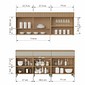 Cozinha Realeza Premium 200cm 4 Peças 6 Portas 1 Porta Vidro 3 Gavetas 100% MDF Nesher Cozinha Realeza Premium 200cm 4 Peças 6 Portas 1 Porta Vidro 3 Gavetas 100% MDF Nesher