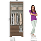 Guarda-roupa com 3 Portas 2 Gavetas Briz BS05 Castanho - Henn Guarda-roupa com 3 Portas 2 Gavetas Briz BS05 Castanho - Henn