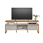 Rack Esmeralda para TV até 70 Polegadas – Linea Brasil – Nature/Off White Rack Esmeralda para TV até 70 Polegadas – Linea Brasil – Nature/Off White