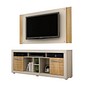 Rack com Painel para Tv até 46 Polegadas Firenze Off White/Cinamomo - Valdemóveis  Rack com Painel para Tv até 46 Polegadas Firenze Off White/Cinamomo - Valdemóveis