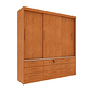 Guarda-Roupa Casal 3 Portas 9 Gavetas Tcil Móveis Chicago Cinamomo Guarda-Roupa Casal 3 Portas 9 Gavetas Tcil Móveis Chicago Cinamomo