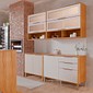 Cozinha Esplêndida Cristal 4 Módulos 100% MDF MGM Móveis - Cinamomo/Of White