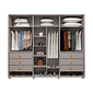 Guarda-roupa Casal Diamante 6 Portas 6 Gavetas 242cm Bom Pastor - Bege-acinzentado