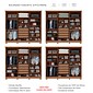 Guarda-roupa 100% MDF Toronto Reflecta 6 Portas 4 Gavetas 240cm IMOP - Cinamomo/Arena