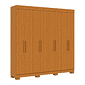 Guarda-Roupa Casal 100% MDF 8 Portas ACP Móveis Hanna Cinamomo