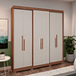 Guarda-Roupa 6 Portas PH1804 Herval com Pés – Carvalho Vermontt / Off White