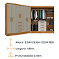 Guarda-Roupa Casal 6 Portas Tcil Móveis Arizona Cinamomo/Off White Guarda-Roupa Casal 6 Portas Tcil Móveis Arizona Cinamomo/Off White