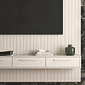 Painel Frisado Oslo 1.9 em MDF para TV até 75 Polegadas com Bancada Bali Off White - Lukaliam Móveis Painel Frisado Oslo 1.9 em MDF para TV até 75 Polegadas com Bancada Bali Off White - Lukaliam Móveis