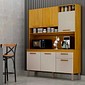 Kit Cozinha Noor 1,45m 6 Portas 1 Gaveta CHF Cinamomo Off White