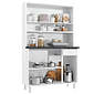 Kit Cozinha Telasul Diamante Smart 1 Gaveta 3 Portas Baixa com Tampo Branco Kit Cozinha Telasul Diamante Smart 1 Gaveta 3 Portas Baixa com Tampo Branco