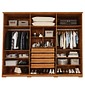 Guarda-roupa 100% MDF Toronto Reflecta 6 Portas 4 Gavetas 240cm IMOP - Cinamomo/Arena